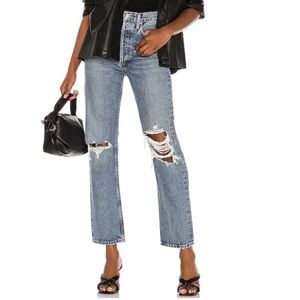 AGOLDE 90s Pinch Waist High Rise Straight In Backdrop Size 24